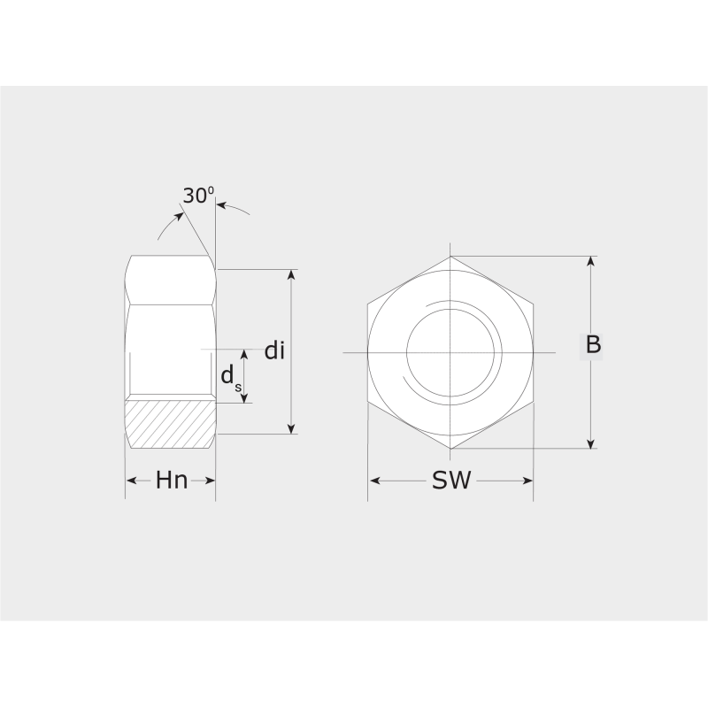 Hexagonal Nut DIN 934